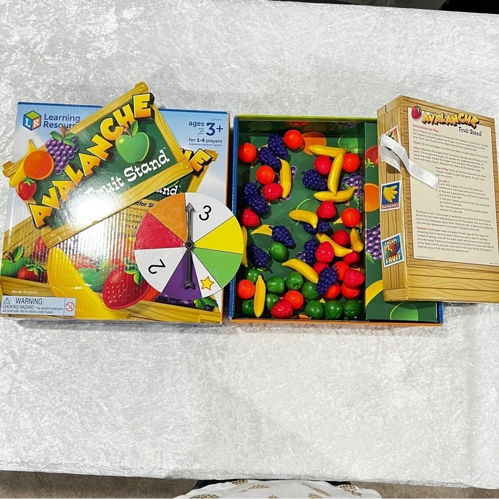 Learning Resources Avalanche Fruit Stand Game Colorful Educational Toy 3+ Years